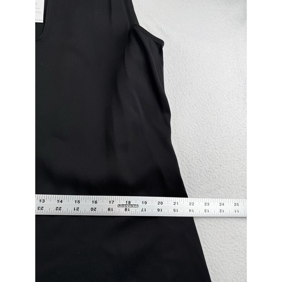 chicos asymmetrical Bias Hem Midi Dress size 2 NWT Black Sleeveless Pockets - Picture 6 of 13